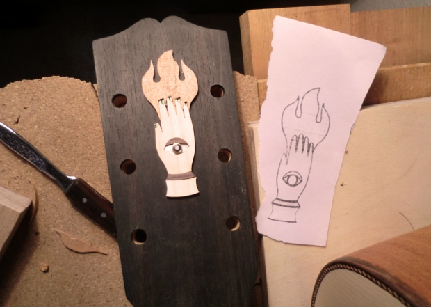 Hot Hand Guitar Headstock Inlay 1